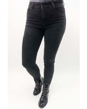  Стрейчевые черные джинсы с высокой посадкой Rong JoJo - черный цвет, 29р (есть размеры) фото 4291615488