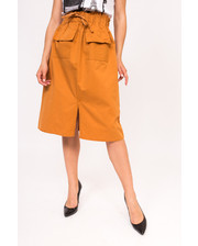  Стильная юбка с накладными карманами LUREX - терракотовый цвет, M (есть размеры) фото 3131909988