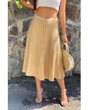  Красивая юбка с пуговицами спереди PERRY - бежевый цвет, L (есть размеры) фото 1974166526