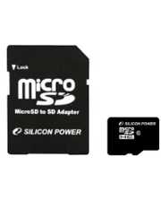Silicon Power micro SDHC Card 8GB Class 10 + SD adapter фото 4293692441